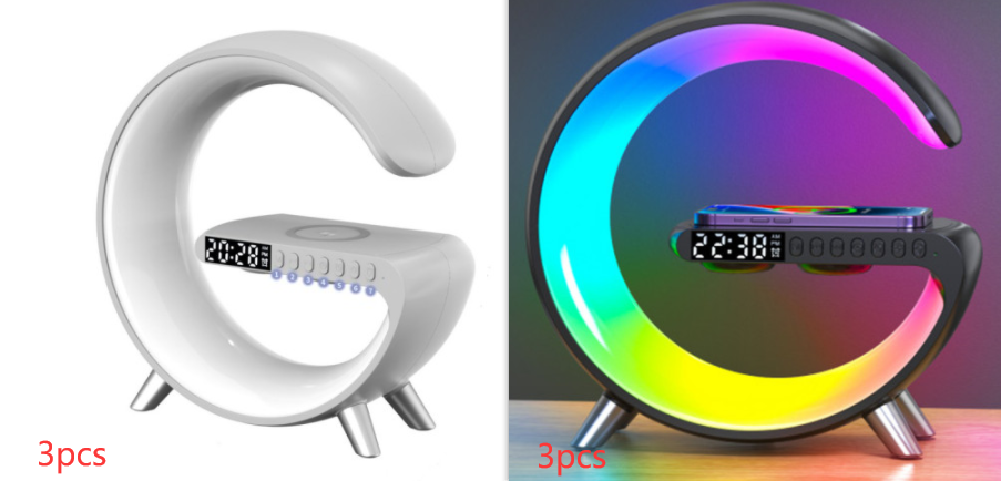 White LED Lamp Bluetooth Speaker And Wireless Charger By My Smart